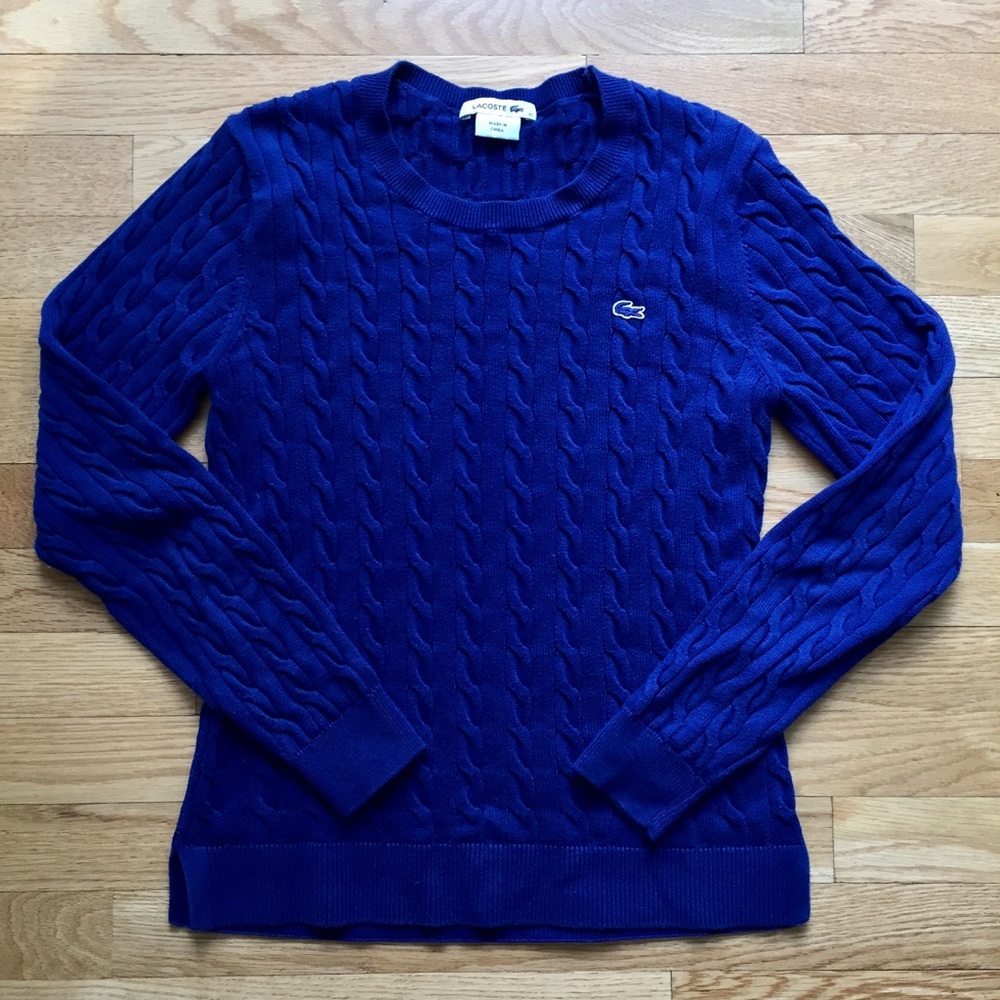 Lacoste cotton blue sweater